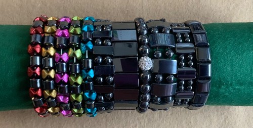Handcrafted hematite elastic - handcrafted,