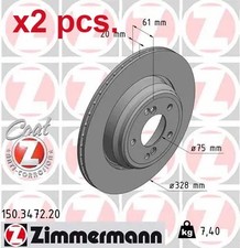 X2 PCS REAR BRAKE DISC ROTOS