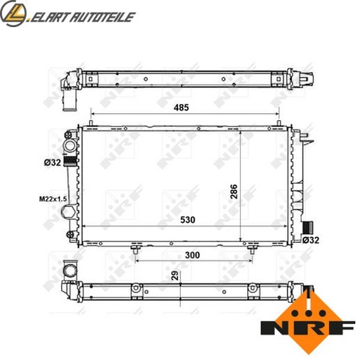 Radiator engine cooling 58957a - radiator,