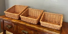 Hamper Bread Display Sloped Full Willow wicker basket Farm Shop Sml Med or Large