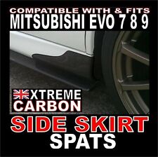 Carbon Side Skirt Spats Covers set "Fits" Mitsubishi Evo Evolution 7 8 9