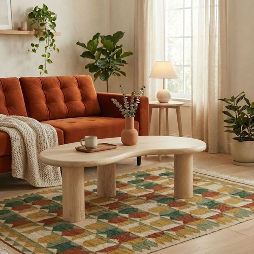 Elda pebble white - pebble, oak