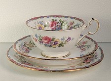 Royal Grafton Bone China Floral Trio, Cup, Saucer, Plate, 1950s - Pattern 6712
