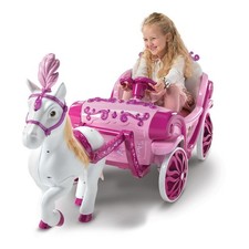 HUFFY Disney Princess Royal Horse and Carriage Electric Children's Ride-on