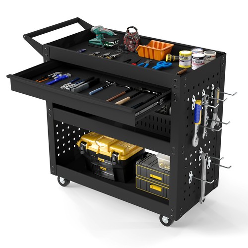 Tier steel tool trolley - tier,