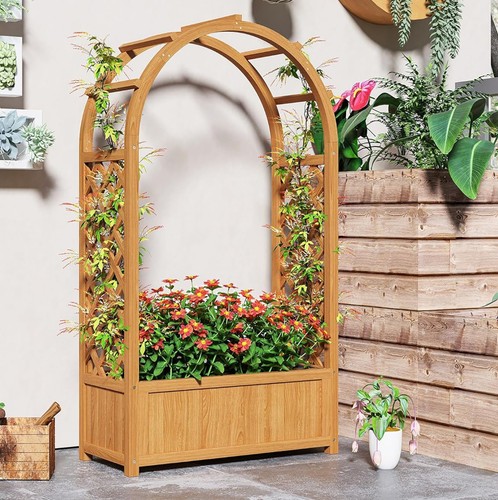 Trellis planter box - planter,