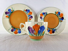 Clarice Cliff Crocus Cup Saucer & Plate Tea for One (Listing 178)
