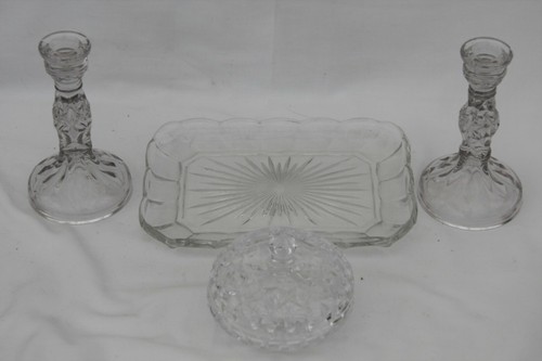Pretty vintage moulded clear - vintage,