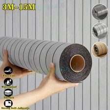 6X 3D Wood Grain Panel Wallpaper Self Adhesive Wall Sticker Wood Slat Wall Paper