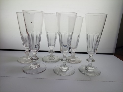 Crystal champagne flutes mid - 6,