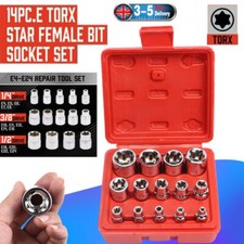 14pcs Female E Torx Star Bit