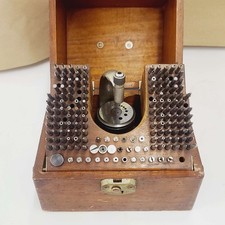 Watchmaker Tool Set Wood Box Repair Punches