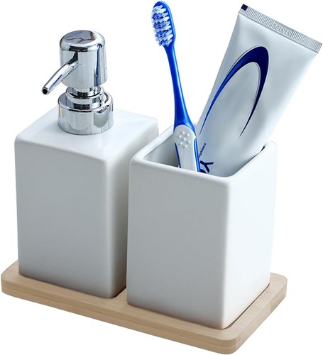 Bathroom soap dispenser set - bathroom,