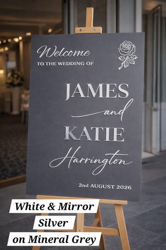 Personalised acrylic wedding - acrylic,