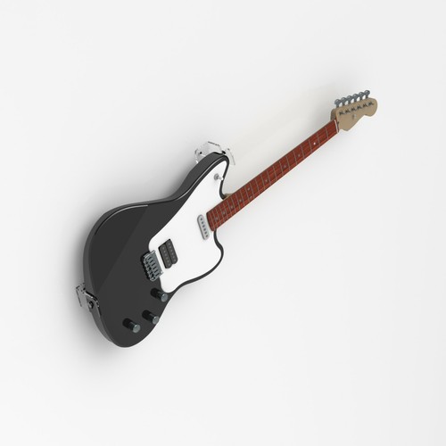 Pair guitar wall bracket - guitar,