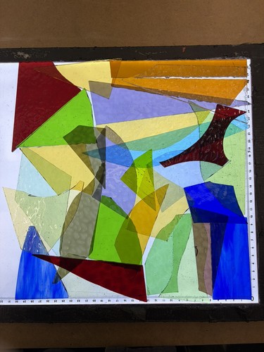 Stained glass offcuts cullet - stained,