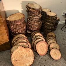 Rustic Wood Log Slice Wedding