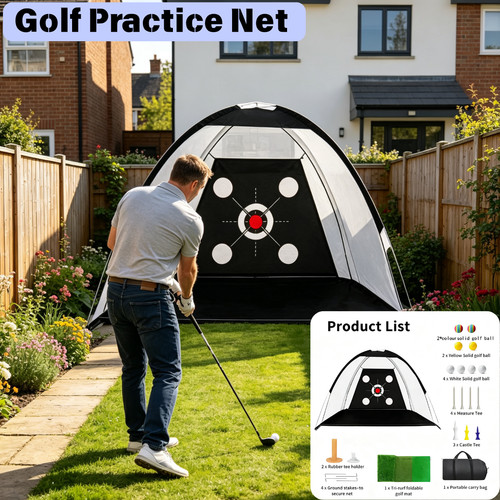 Golf hitting net 10x7ft - golf, with