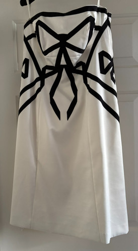 Strapless ivory black - &, satin
