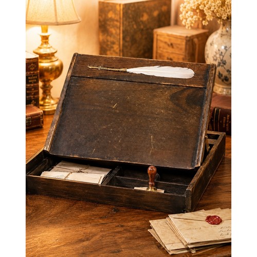 Vintage wooden writing slope - vintage,