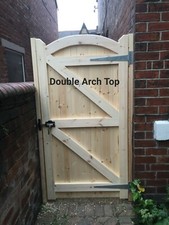 Wooden Garden Gate Arched Top PREMIUM ENGINEERED TIMBER