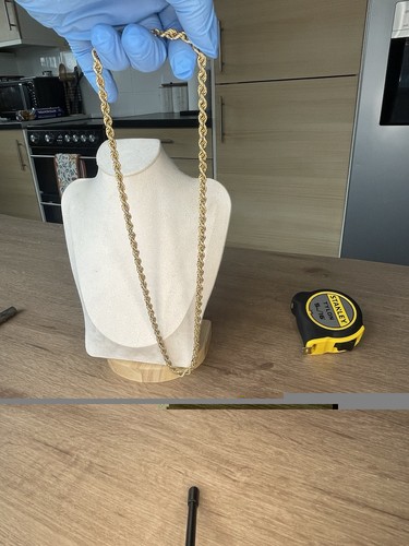 9ct gold rope chain - gold, 24