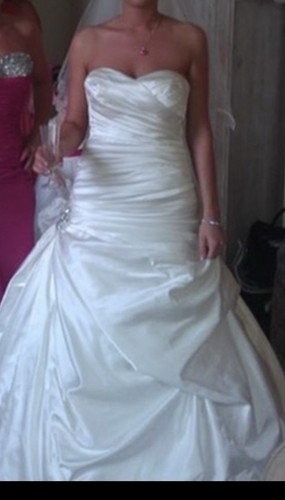 Maggie sottero white satin - white,