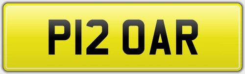 P12 oar roar car reg - ',