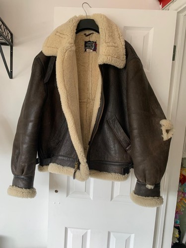 Shearling leather jacket - b-3,