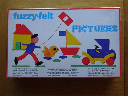 Vintage fuzzy felt pictures - fuzzy,