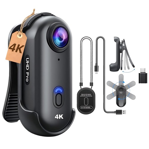 Mini body camera wearable - 4k,