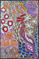 Karen Bird Ngale. Highly collectable Aboriginal art. Inc,COA and Photo's