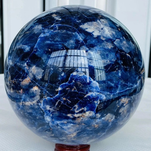 Natural blue sodalite - blue, crystal