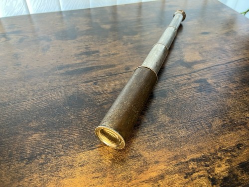 Antique brass draw spyglass - antique,