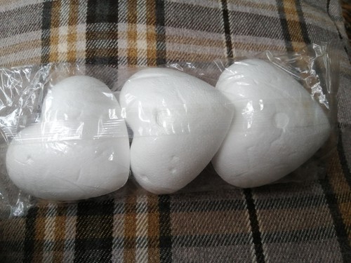 3pcs white polystyrene 9cm - polystyrene,