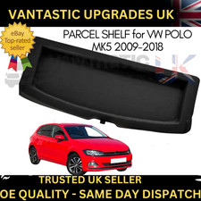 FOR VW POLO MK5 2009-2018 6R NEW PARCEL SHELF BOOT LUGGAGE COVER BLACK 5/3 DOOR