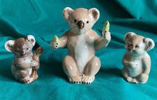 Vintage Set Of  3 X Beswick Koala bear family. With Back Stamp