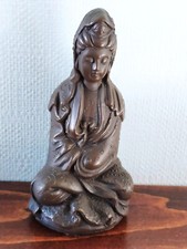 INDIAN/FAR EASTERN SEATED LADY FIGURINE approx 6" in height