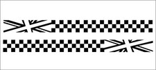 UK Chequered Side Stickers car graphics decal stripes van universal sticker