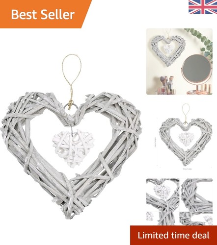 Romantic rattan heart - romantic, wall