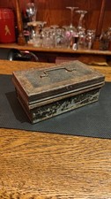 Vintage Metal Cash Box with