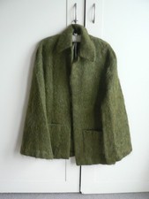 Vintage Green Mohair Wool Cape