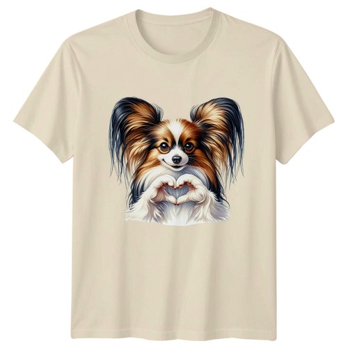Papillon heart hands shirt - heart,