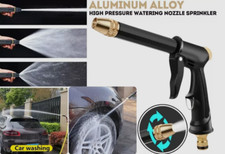 High Pressure Water Spray Car Wash Metal Gun Brass Nozzle garden Hose Pipe lawn.