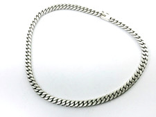 925 Sterling Silver Curb Chain/KIHEI Necklace/Choker. 72 grams, 45 cm/17.7"