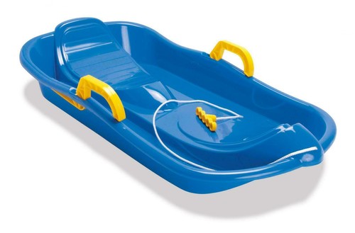 Blue sledge with brakes - sledge,