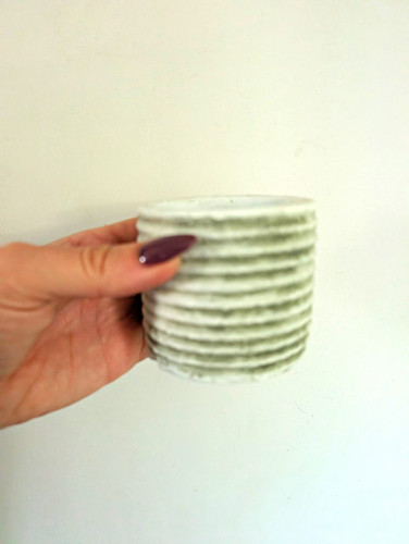 6cm white concrete planter - 6cm,