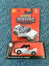 Matchbox 1987 Volkswagen Golf Mk I Cabriolet White 60mm USA Moving Parts VW b