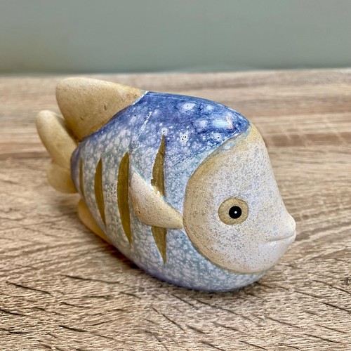 Ceramic fish ornament - ceramic,