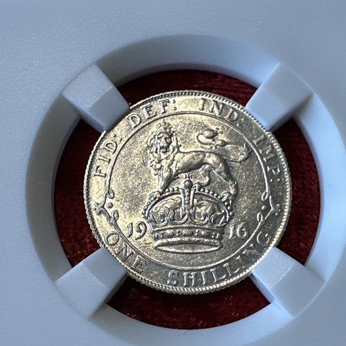 1916 silver george shilling - george, v